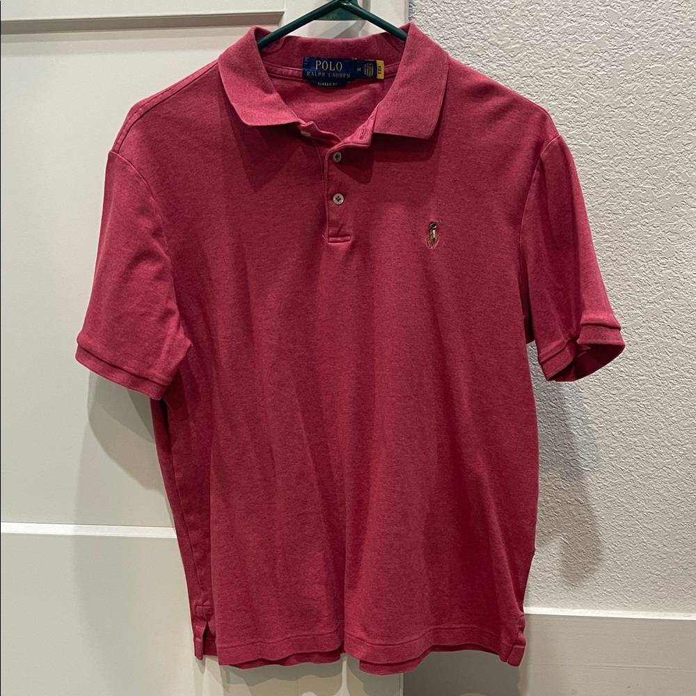 Polo by Ralph Lauren Men's Red Polo Shirt Medium
